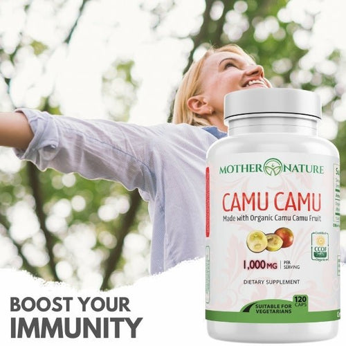 Load image into Gallery viewer, Camu Camu Capsules by Mother Nature Organics
