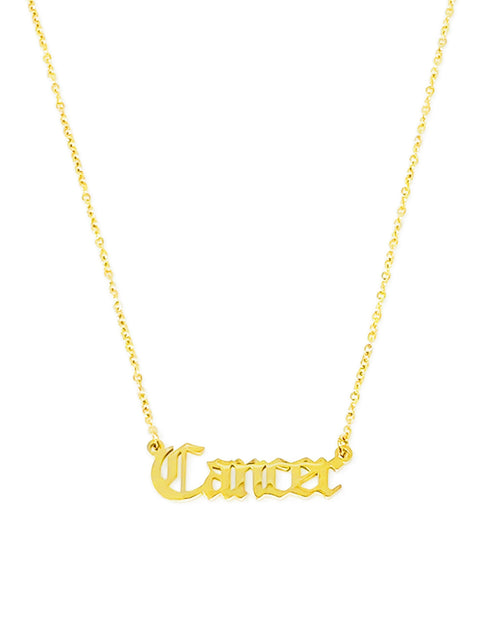 Load image into Gallery viewer, Old English Zodiac Necklace by Ellisonyoung.com
