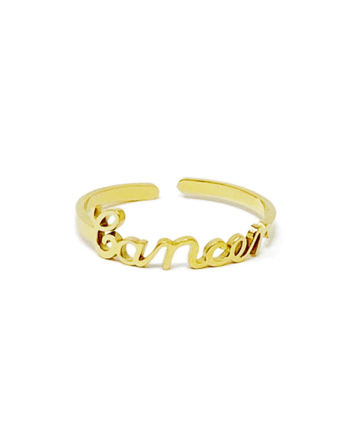 Load image into Gallery viewer, Scripted Zodiac Ring by Ellisonyoung.com
