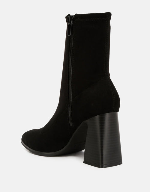Load image into Gallery viewer, candid high ankle flared block heel boots by London Rag
