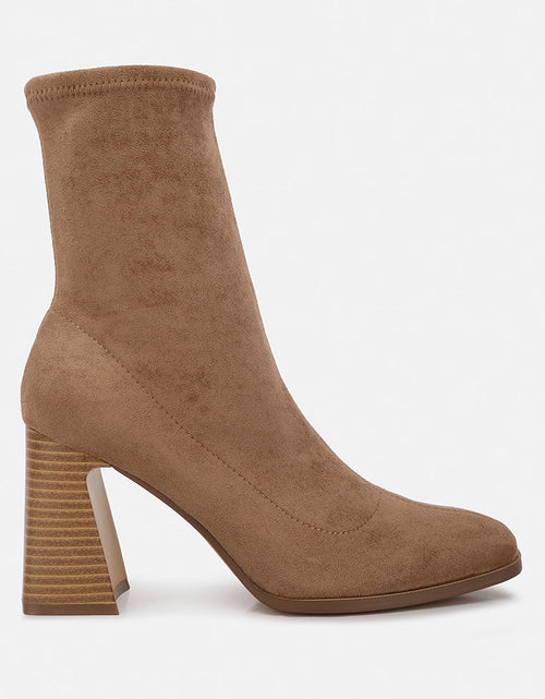 Load image into Gallery viewer, candid high ankle flared block heel boots by London Rag
