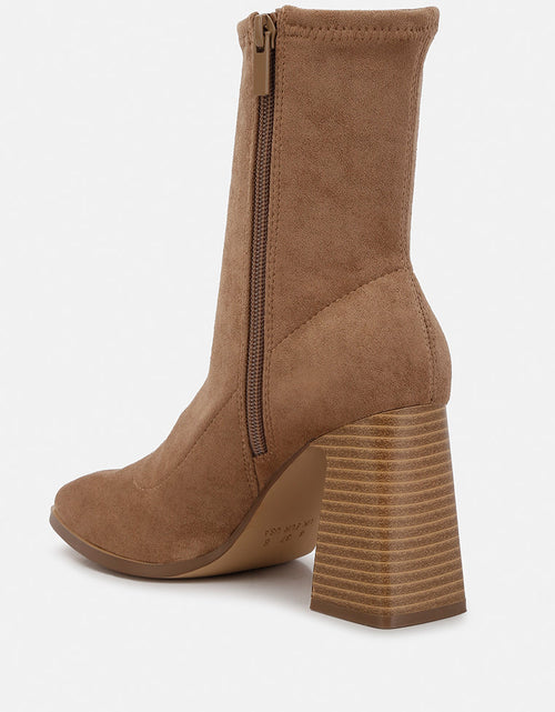 Load image into Gallery viewer, candid high ankle flared block heel boots by London Rag
