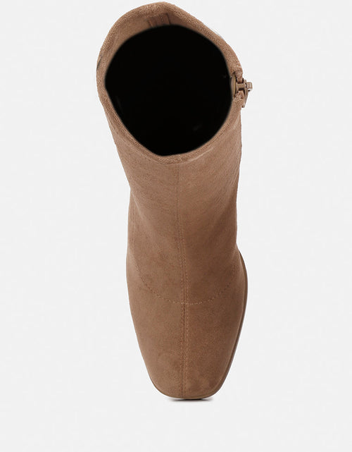 Load image into Gallery viewer, candid high ankle flared block heel boots by London Rag

