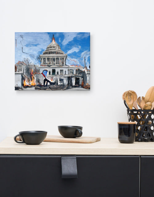 Load image into Gallery viewer, The Power Returns to the People - AI Generated Art on Canvas by Proud Libertarian
