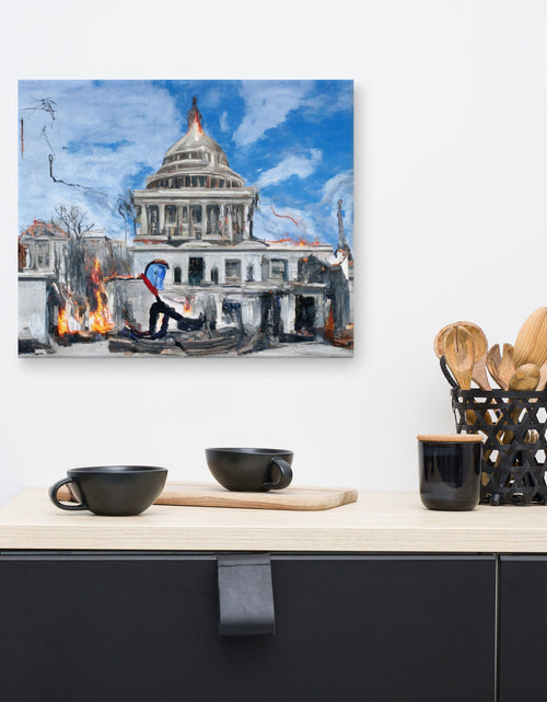 Load image into Gallery viewer, The Power Returns to the People - AI Generated Art on Canvas by Proud Libertarian
