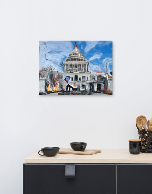 Load image into Gallery viewer, The Power Returns to the People - AI Generated Art on Canvas by Proud Libertarian
