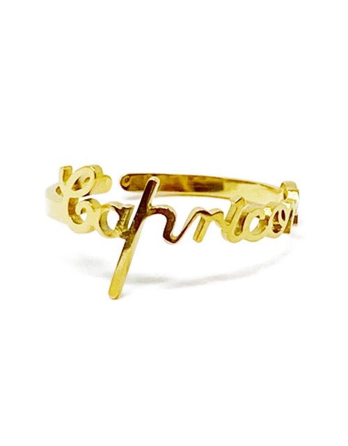 Load image into Gallery viewer, Scripted Zodiac Ring by Ellisonyoung.com
