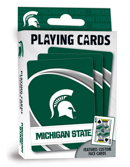 Load image into Gallery viewer, Michigan State Spartans Playing Cards - 54 Card Deck by MasterPieces Puzzle Company INC
