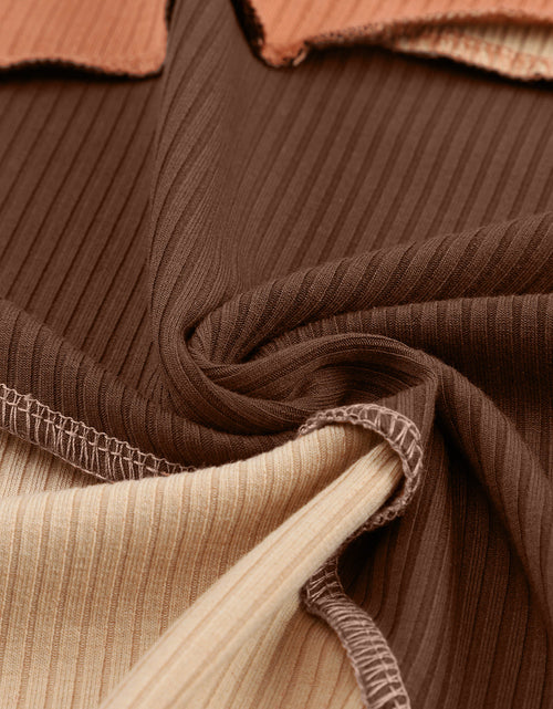 Load image into Gallery viewer, Exposed Seam Contrast Round Neck Long Sleeve T-Shirt
