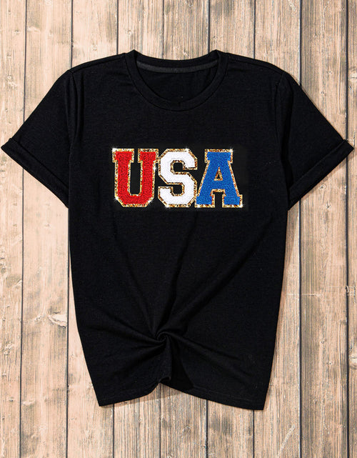 Load image into Gallery viewer, USA Round Neck Short Sleeve T-Shirt
