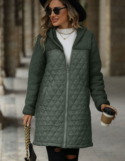 Load image into Gallery viewer, Texture Zip Up Long Sleeve Hooded Coat
