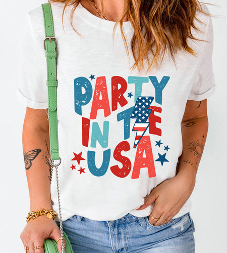 Letter Graphic Round Neck Short Sleeve T-Shirt