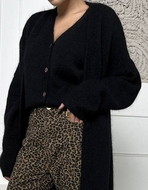 Load image into Gallery viewer, Fuzzy Open Front Solid Color Cardigan
