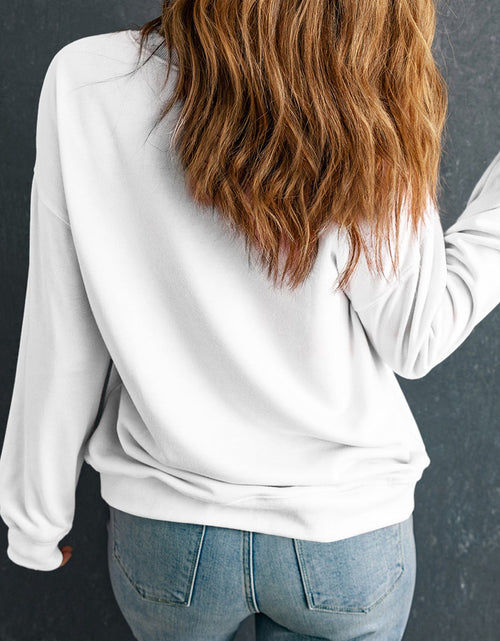 Load image into Gallery viewer, I'M BACK Round Neck Dropped Shoulder Sweatshirt
