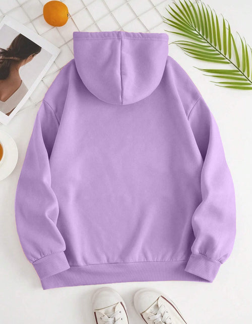 Load image into Gallery viewer, Drawstring Dropped Shoulder Hoodie
