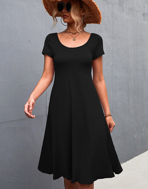 Load image into Gallery viewer, Scoop Neck Short Sleeve Dress
