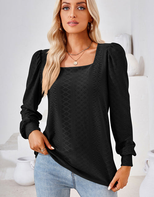 Load image into Gallery viewer, Square Neck Puff Sleeve T-Shirt
