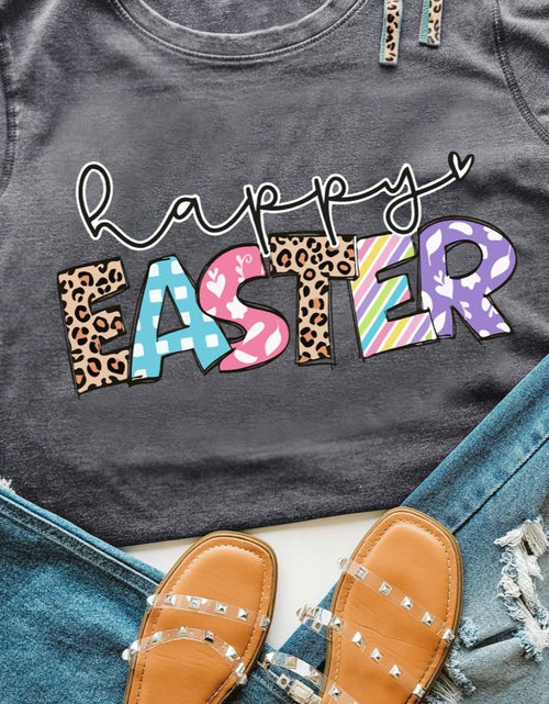 Load image into Gallery viewer, HAPPY EASTER Graphic Short Sleeve T-Shirt
