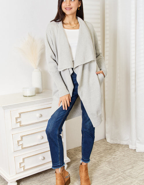 Load image into Gallery viewer, Angel Wings Open Front Duster Cardigan with Pockets
