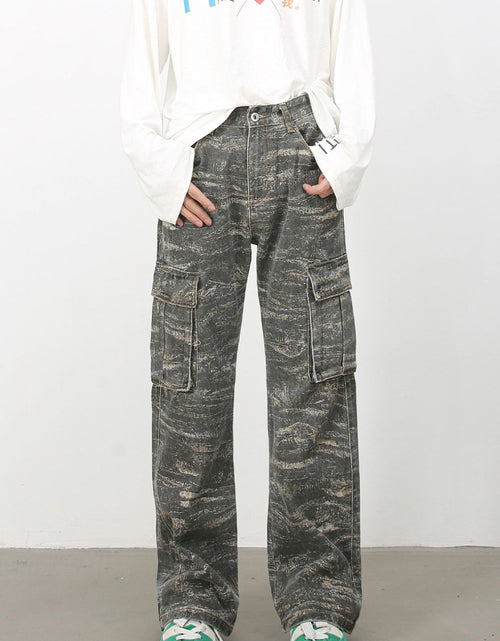 Load image into Gallery viewer, Men's Baggy Jeans with Cargo Pockets
