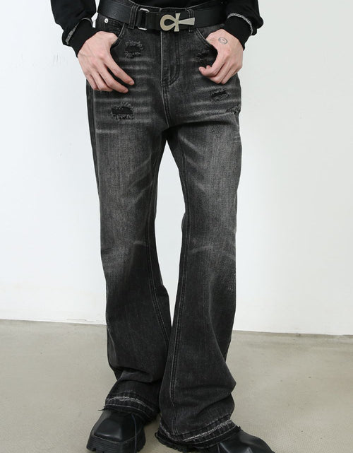 Load image into Gallery viewer, Men's Frayed Hem Bootcut Jeans
