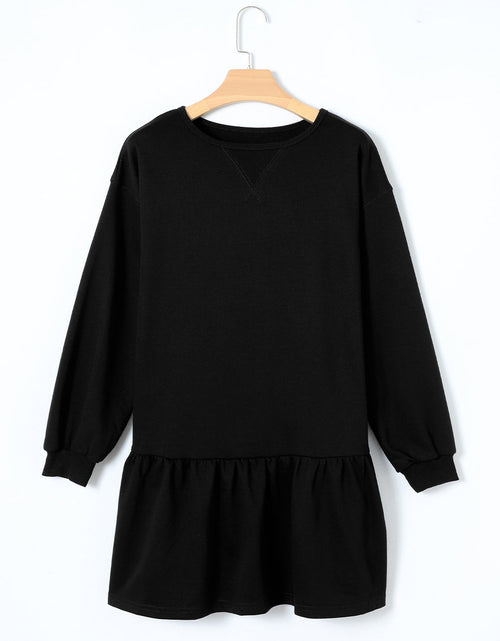 Load image into Gallery viewer, Round Neck Dropped Shoulder Mini Dress
