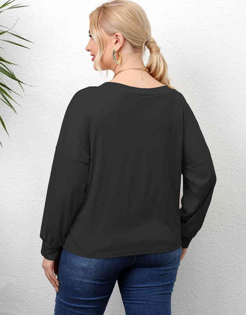 Load image into Gallery viewer, Plus Size Twisted Drop Shoulder T-Shirt
