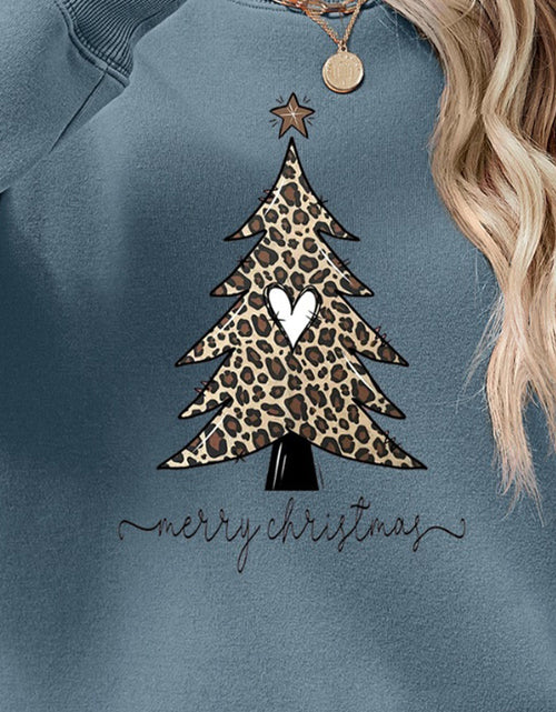 Load image into Gallery viewer, Christmas Tree Graphic Long Sleeve Sweatshirt
