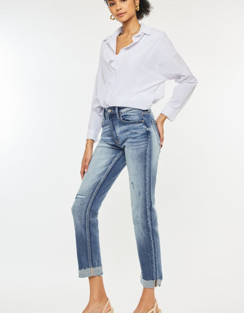 Load image into Gallery viewer, Kancan High Rise Cuffed Straight Jeans
