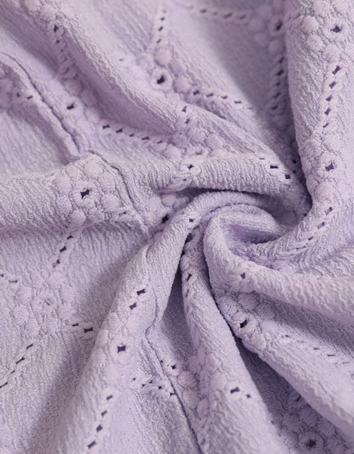 Load image into Gallery viewer, Eyelet Round Neck Flutter Sleeve Top
