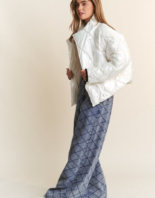 Load image into Gallery viewer, J.NNA Quilted Mock Neck Puffer Jacket

