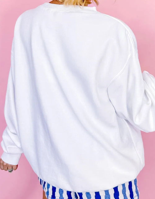 Load image into Gallery viewer, US Flag Round Neck Long Sleeve Sweatshirt
