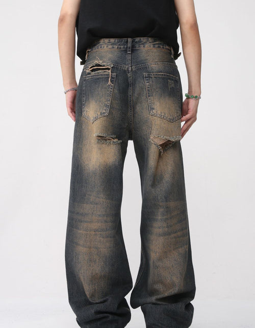 Load image into Gallery viewer, Distressed Wide Leg Jeans
