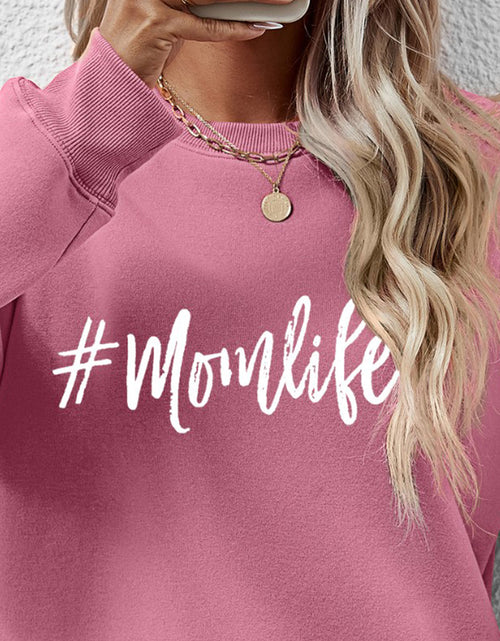 Load image into Gallery viewer, Letter Graphic Round Neck Sweatshirt
