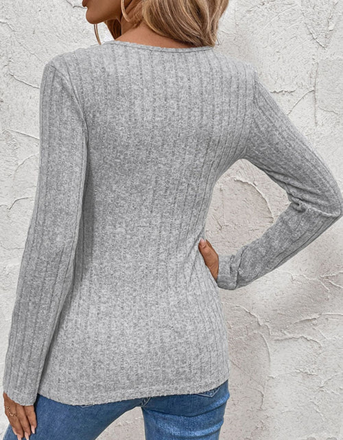 Load image into Gallery viewer, Perfee Surplice Long Sleeve T-Shirt
