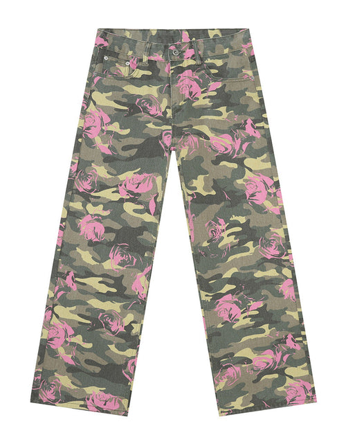 Load image into Gallery viewer, Camouflage Jeans with Pockets

