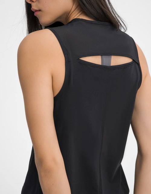 Load image into Gallery viewer, Millennia Cutout Back Round Neck Active Tank
