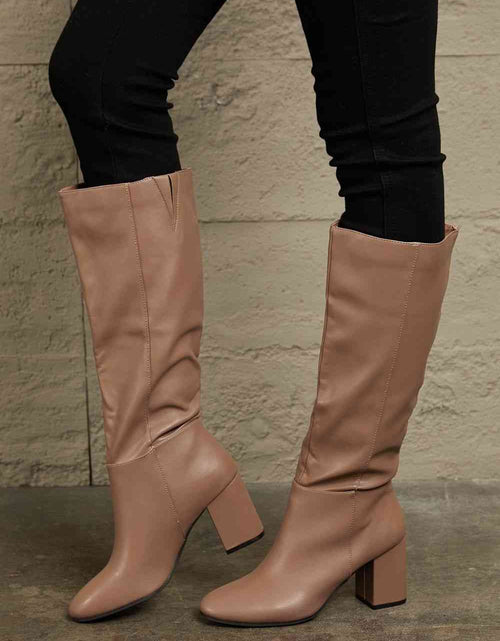 Load image into Gallery viewer, East Lion Corp Block Heel Knee High Boots
