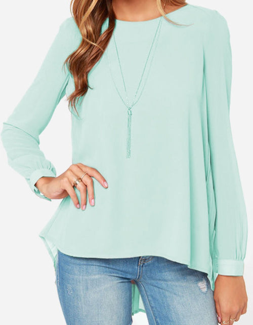 Load image into Gallery viewer, Ivy Lane Full Size Round Neck Back Pleated Blouse
