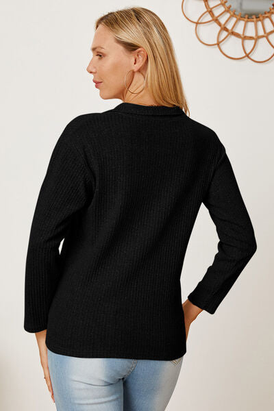 Load image into Gallery viewer, Collared Neck Dropped Shoulder T-Shirt

