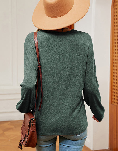 Load image into Gallery viewer, V-Neck Dropped Shoulder T-Shirt

