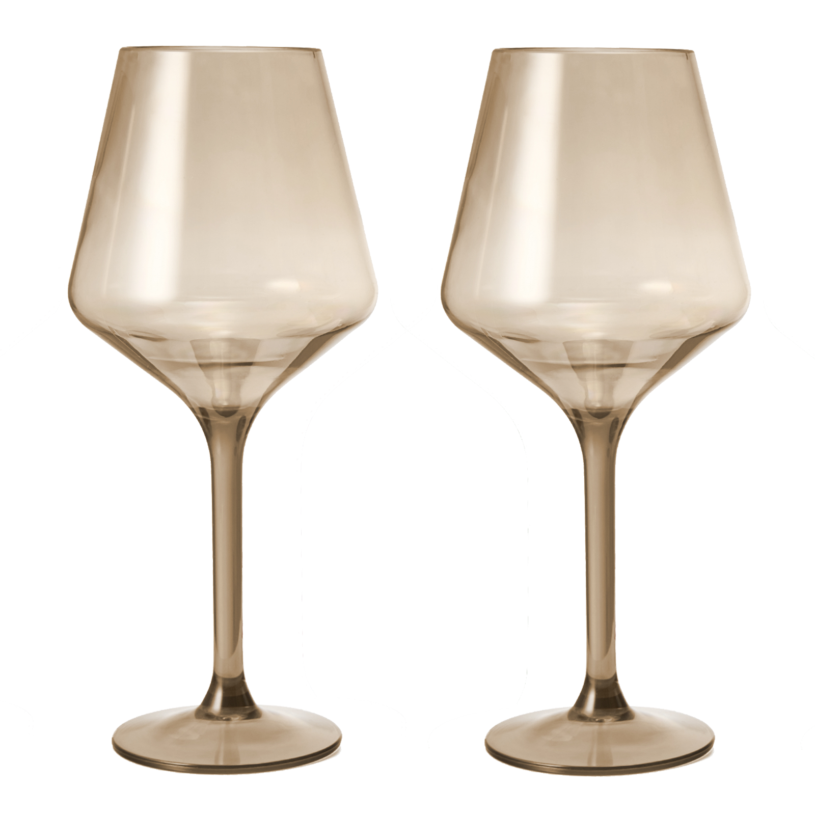 Floating Wine Glasses for Pool - Set of 2-15 OZ Shatterproof Poolside Wine Glasses, Tritan Plastic Reusable, Beach Outdoor Cocktail, Wine, Champagne, Water Glassware Spring Summer (Smoke) by The Wine Savant