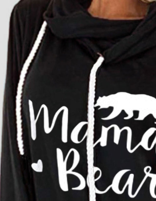Load image into Gallery viewer, Drawstring Letter Graphic Long Sleeve Hoodie
