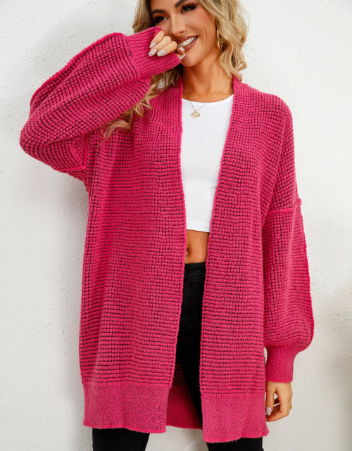 Load image into Gallery viewer, Open Front Dropped Shoulder Cardigan
