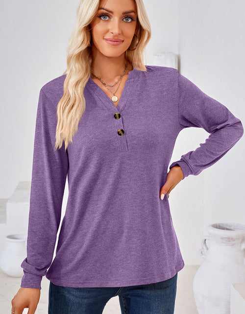 Load image into Gallery viewer, Notched Long Sleeve T-Shirt
