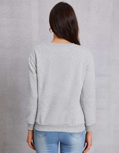 Load image into Gallery viewer, Round Neck Dropped Shoulder Sweatshirt
