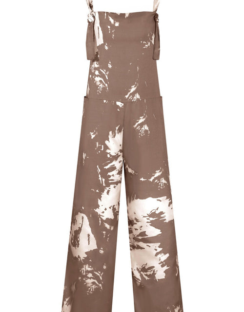 Load image into Gallery viewer, Pocketed Tie-Dye Wide Strap Overalls
