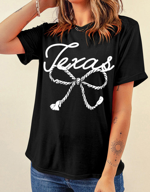 Load image into Gallery viewer, Graphic Round Neck Short Sleeve T-Shirt
