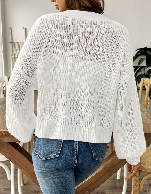 Load image into Gallery viewer, V-Neck Button Up Long Sleeve Cardigan

