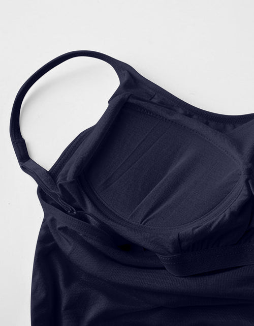 Load image into Gallery viewer, Round Neck Spaghetti Strap Cami Dress with Bra
